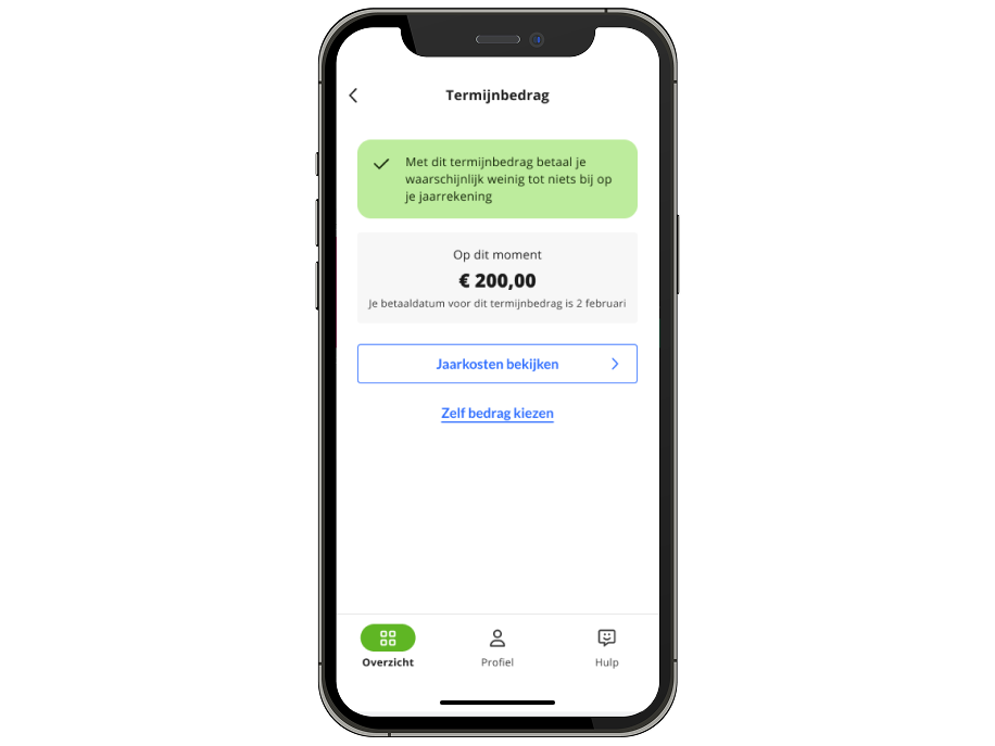 Regelneef app termijnbedrag op je iphone